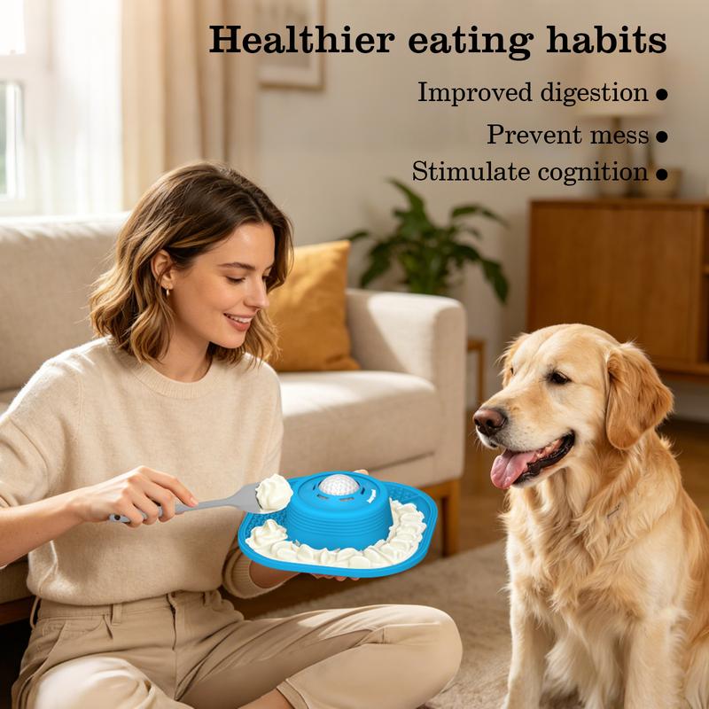 Rolling Ball Dog Slow Feeder Lick Bowl - Anti-Slip, Food-Grade & Dishwasher Safe