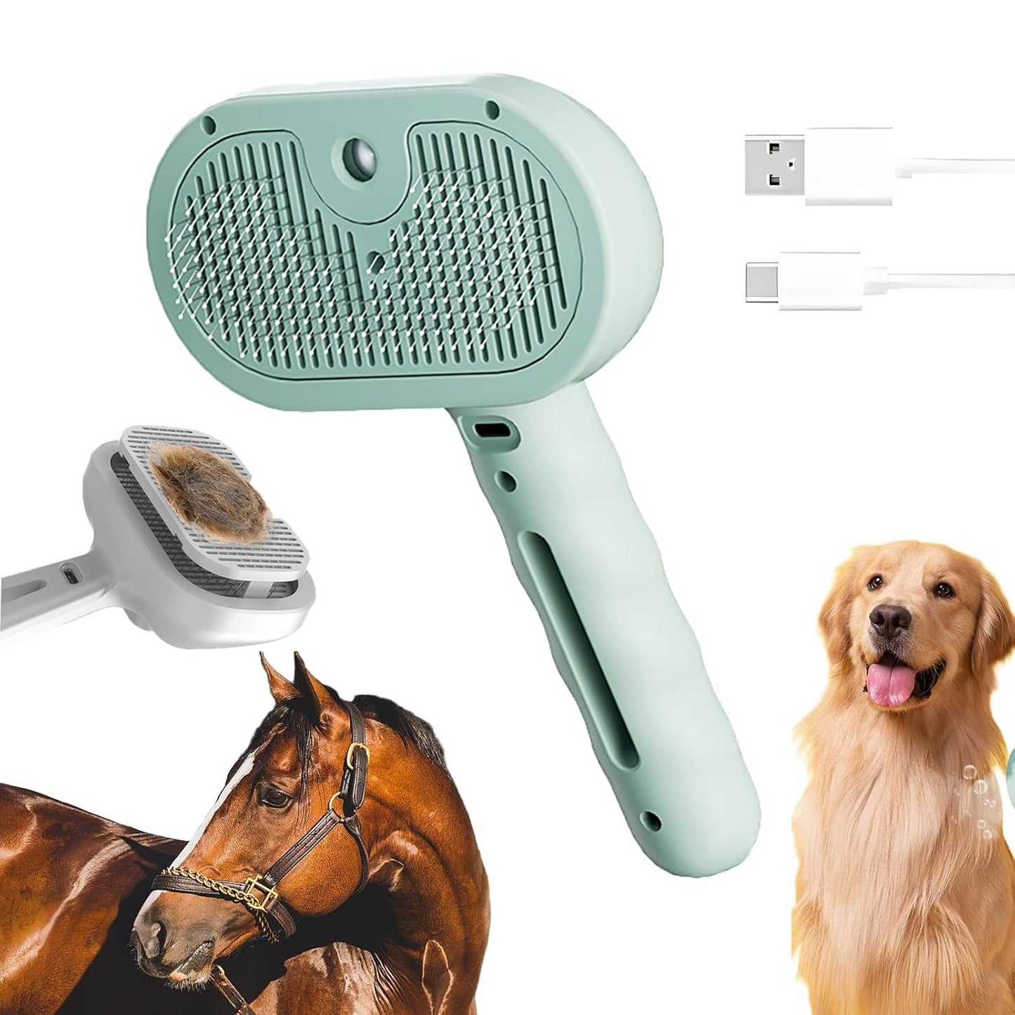 Liquidation Discount 3-in-1 Pet Steam Grooming Brush, Anti-Static Steamy Comb for Shedding Hair Removal, Gentle Massage Brush for Cats & Dogs