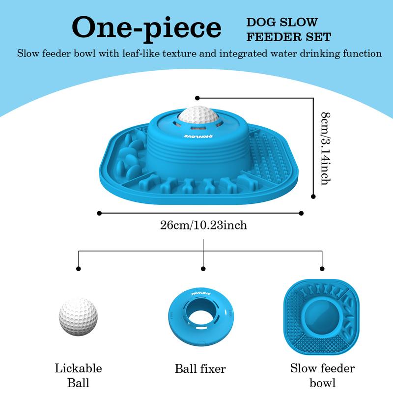 Rolling Ball Dog Slow Feeder Lick Bowl - Anti-Slip, Food-Grade & Dishwasher Safe
