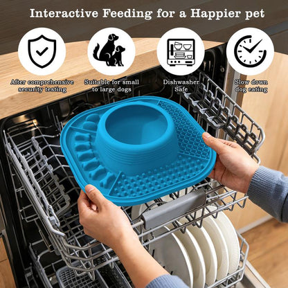 Rolling Ball Dog Slow Feeder Lick Bowl - Anti-Slip, Food-Grade & Dishwasher Safe