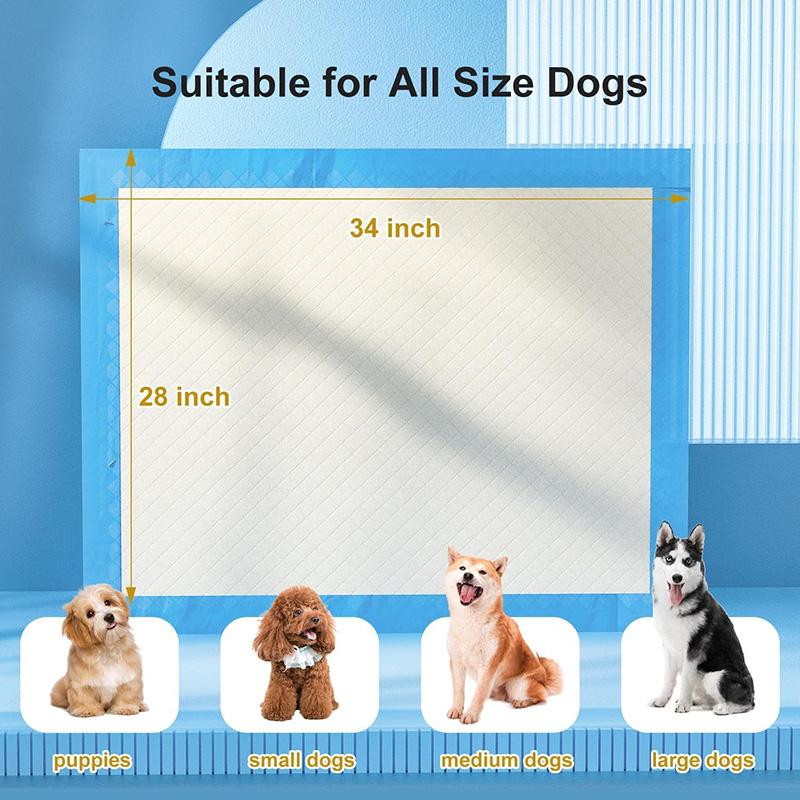 Extra Large 34” x 28” Puppy Pads 100 Count – Super Absorbent Leak-Proof Dog Training Pee Pads Quick Dry