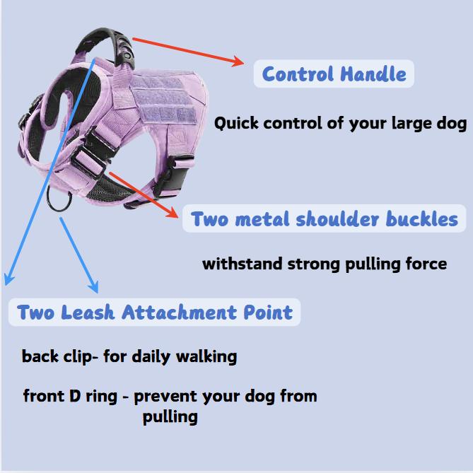 Dog Harness Dog Leash Dog Collar Set with 12 Patches #SummerWins #DealsForYouDays Adjustable Dog Vest for Medium Large Dogs outdoorfun Dog Accessories
