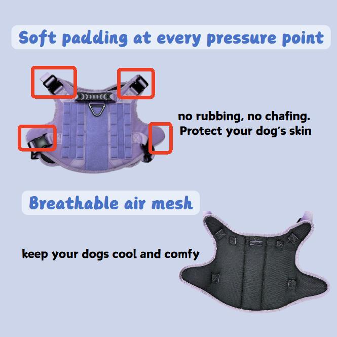 Dog Harness Dog Leash Dog Collar Set with 12 Patches #SummerWins #DealsForYouDays Adjustable Dog Vest for Medium Large Dogs outdoorfun Dog Accessories