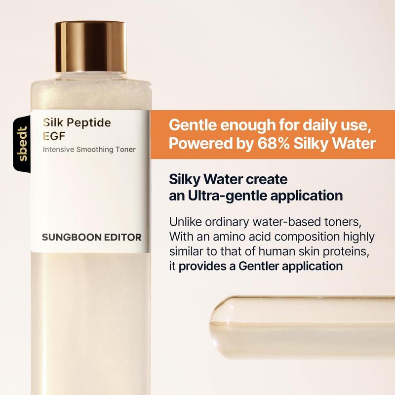 Silk Peptide EGF Anti-Aging Toner | 30 Peptides & Gold Ceramide, Firms Sagging Skin, Smooths Fine Lines, Boosts Radiant Youthful Plump Complexion