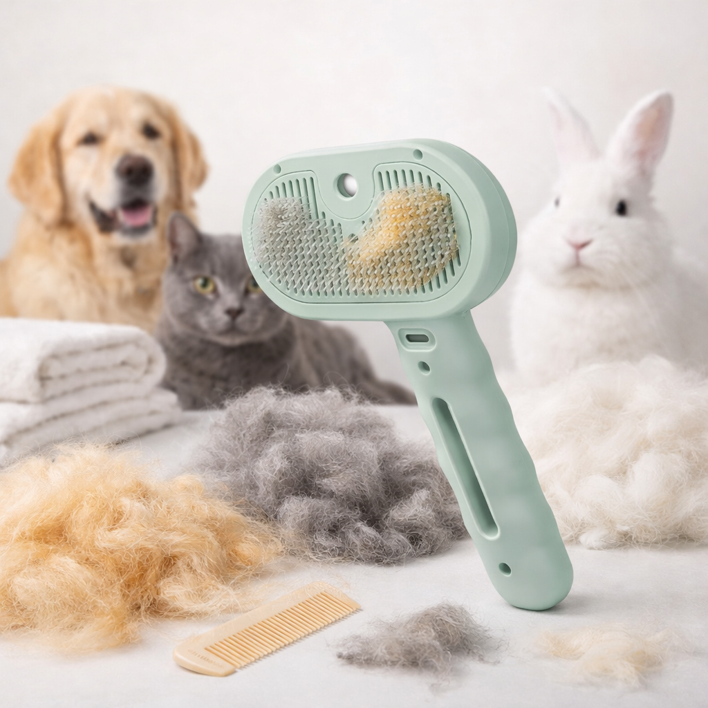 Liquidation Discount 3-in-1 Pet Steam Grooming Brush, Anti-Static Steamy Comb for Shedding Hair Removal, Gentle Massage Brush for Cats & Dogs